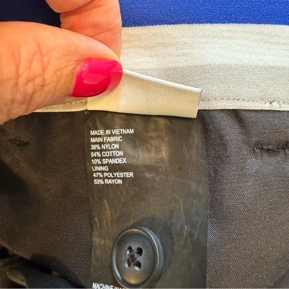 Tom Brady Brand Golf Pants Men's Size 34 Ink Black Hook & Eye Zip - Picture 6 of 7